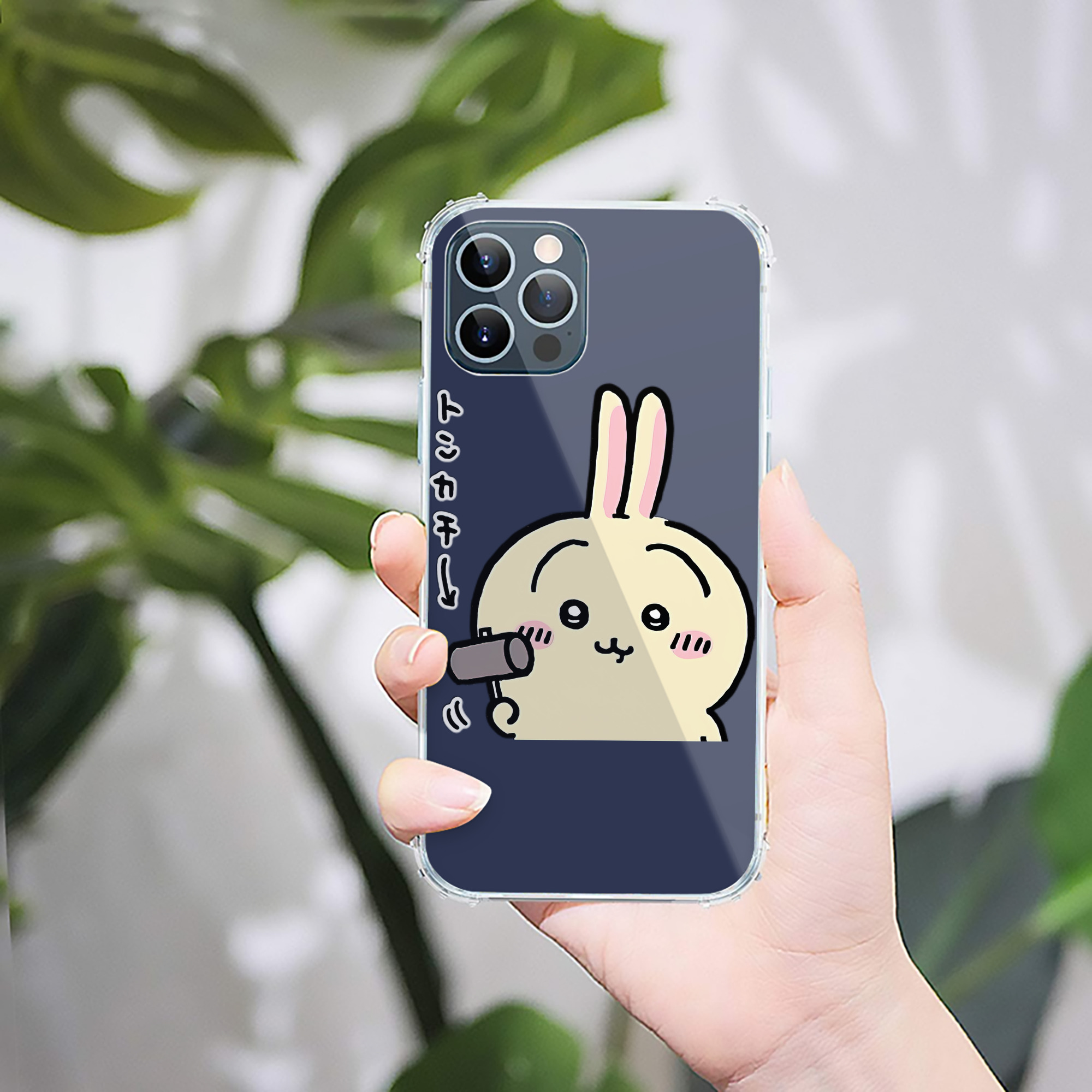 （画像用） ちいかわ うさぎ Chii-kawa usagi 【iPhone 12シリーズ対応】透明スマホケース（クリアソフトケース）